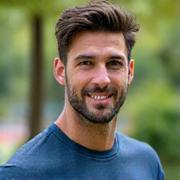 Giuseppe, 38 anni, uomo attivo in abbigliamento sportivo.